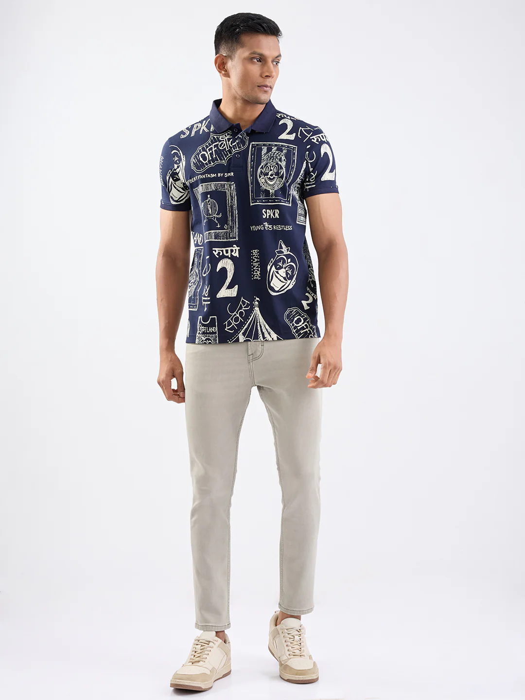Men T-Shirt Blue Slim Fit - Image 5