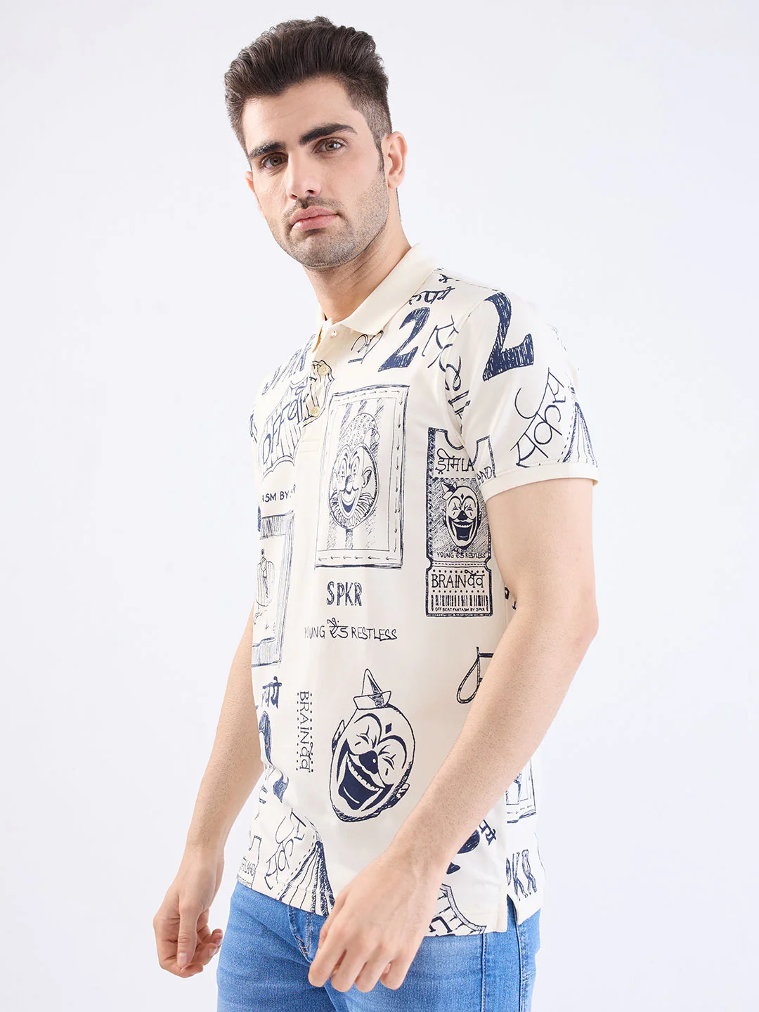 Men T-Shirt White Slim Fit - Image 3