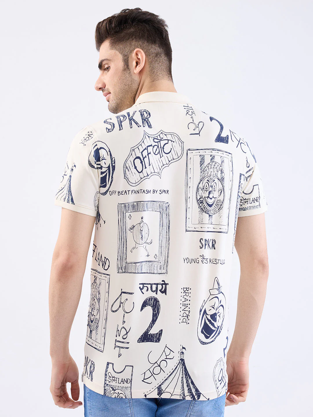 Men T-Shirt White Slim Fit - Image 4