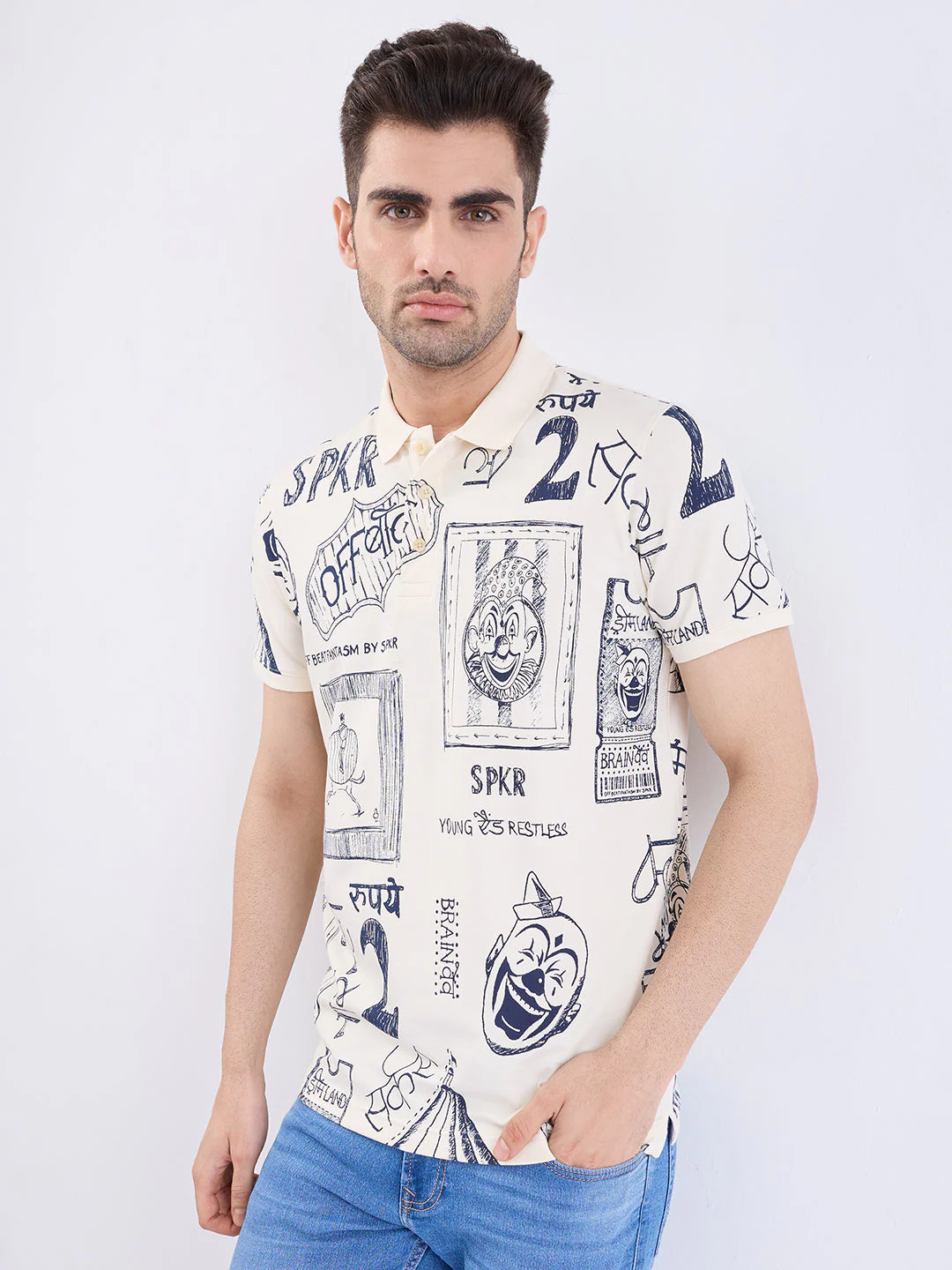 Men T-Shirt White Slim Fit - Image 7