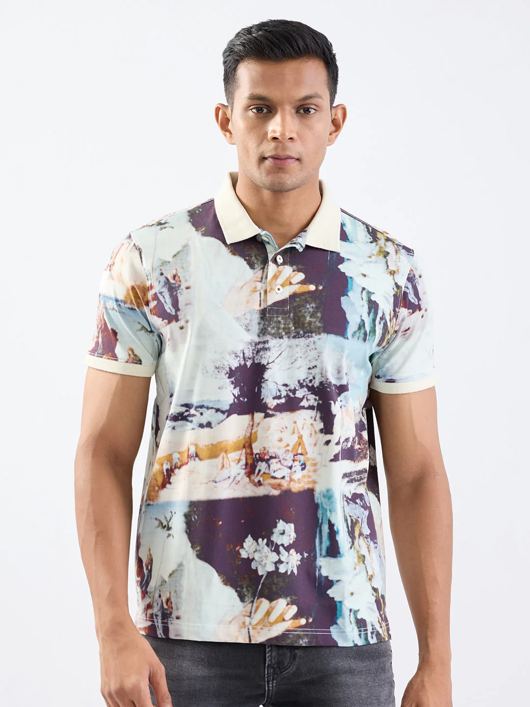 Men T-Shirt White Slim Fit - Image 8