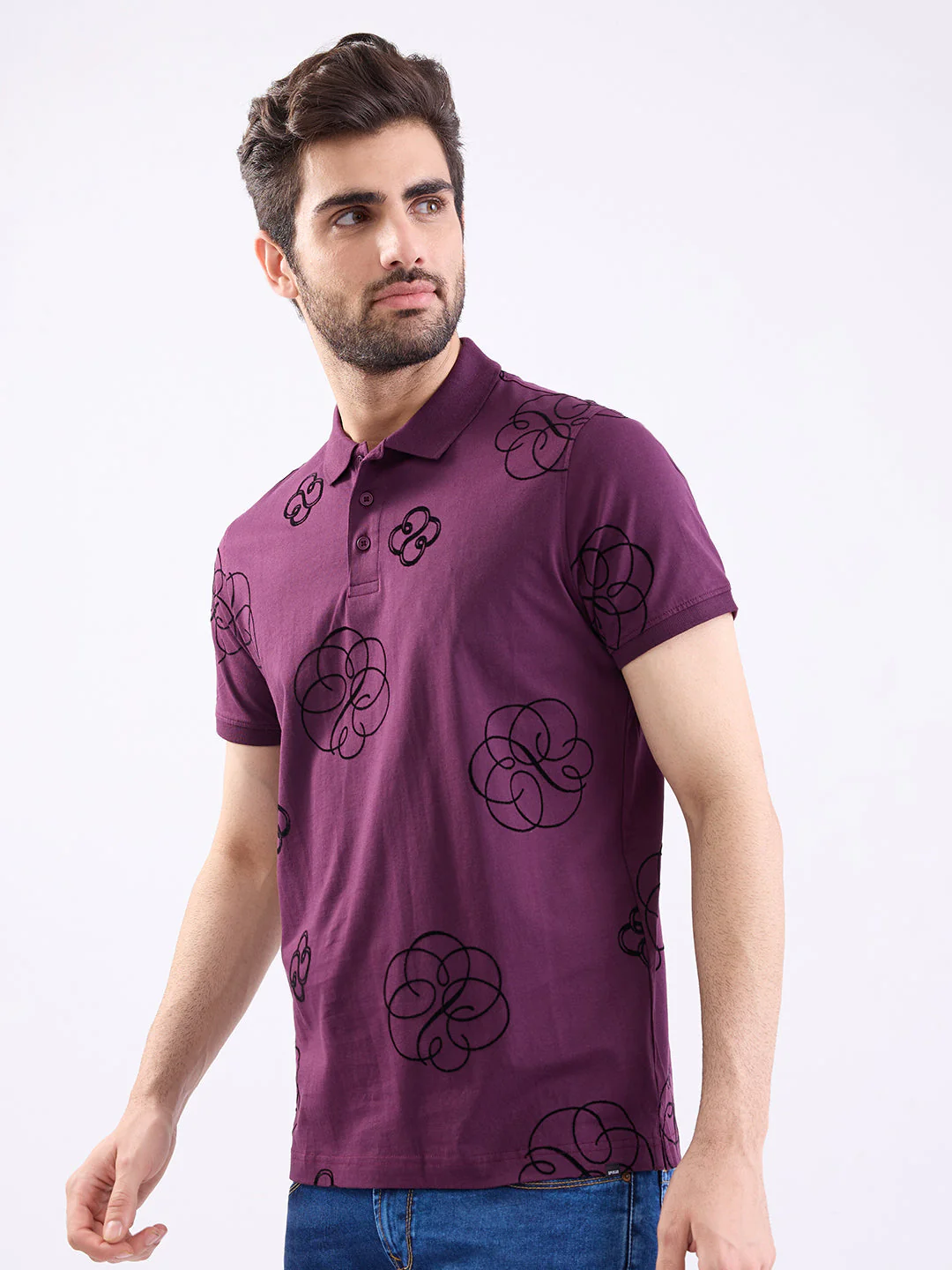 Men T-Shirt Red Slim Fit - Image 3