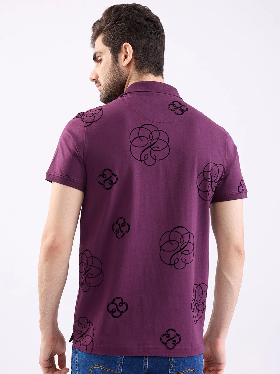 Men T-Shirt Red Slim Fit - Image 4