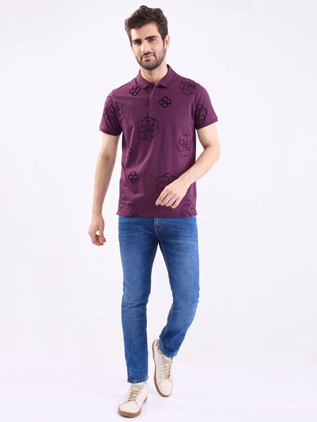 Men T-Shirt Red Slim Fit - Image 5