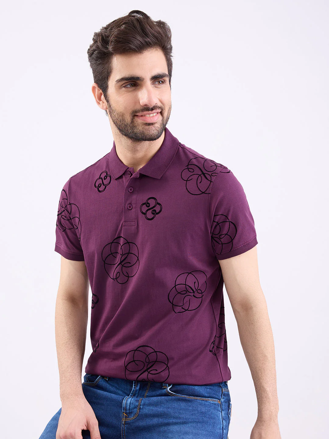 Men T-Shirt Red Slim Fit - Image 7