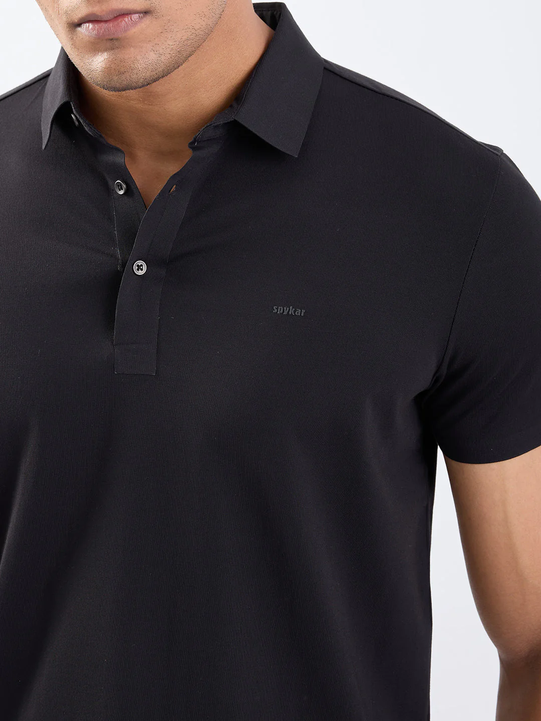 Men T-Shirt Black Slim Fit - Image 6