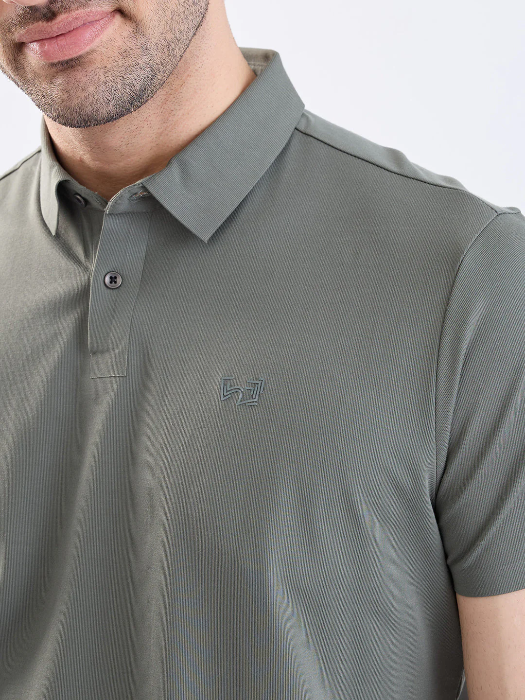 Men T-Shirt Green Slim Fit - Image 5