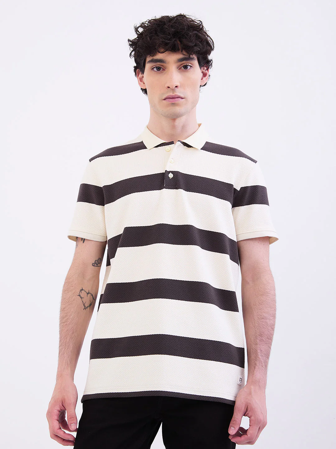 Men T-Shirt Grey Slim Fit - Image 2