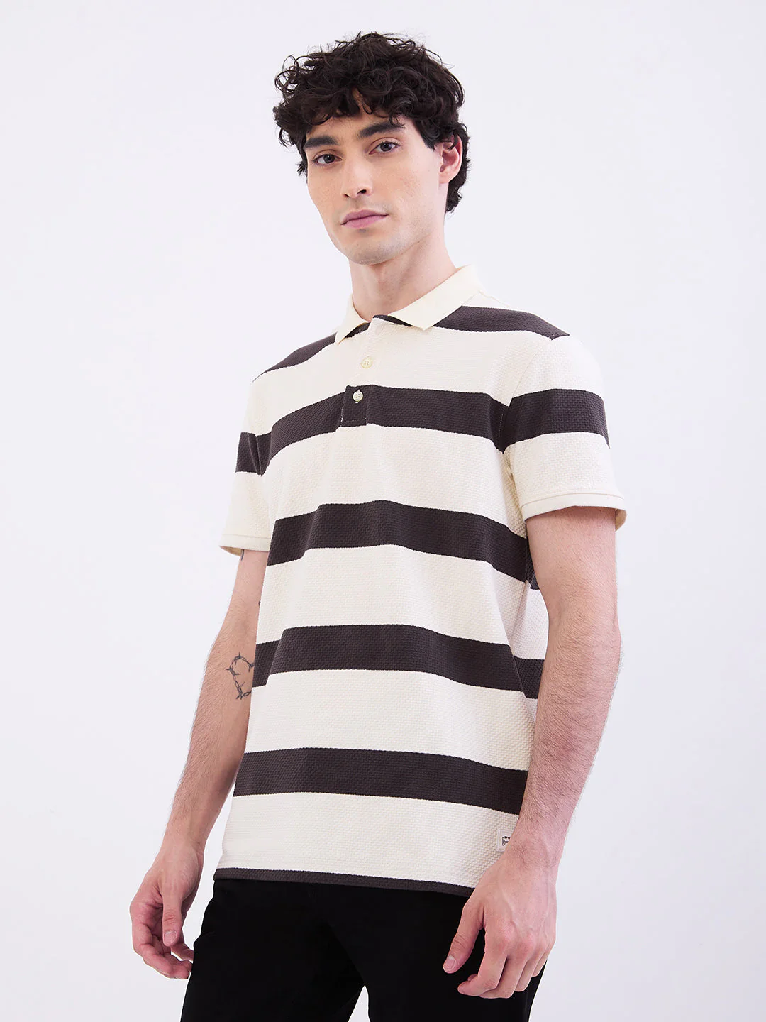Men T-Shirt Grey Slim Fit - Image 3