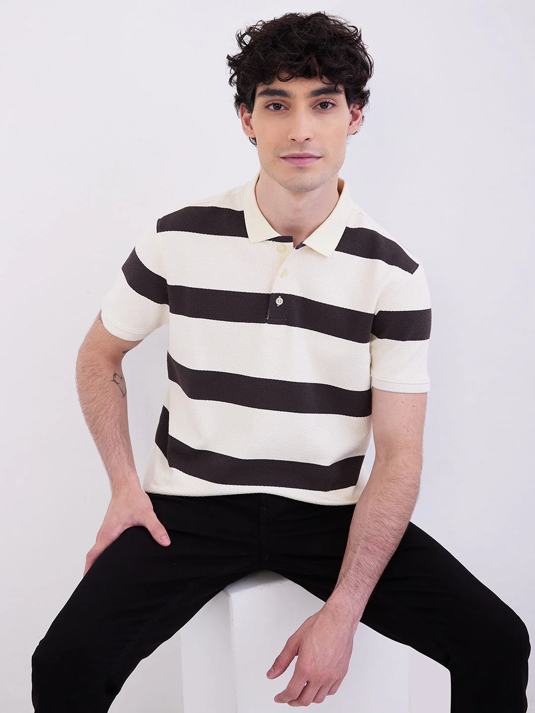 Men T-Shirt Grey Slim Fit - Image 7