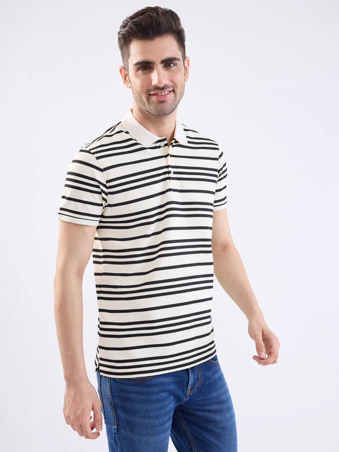 Men T-Shirt White Slim Fit