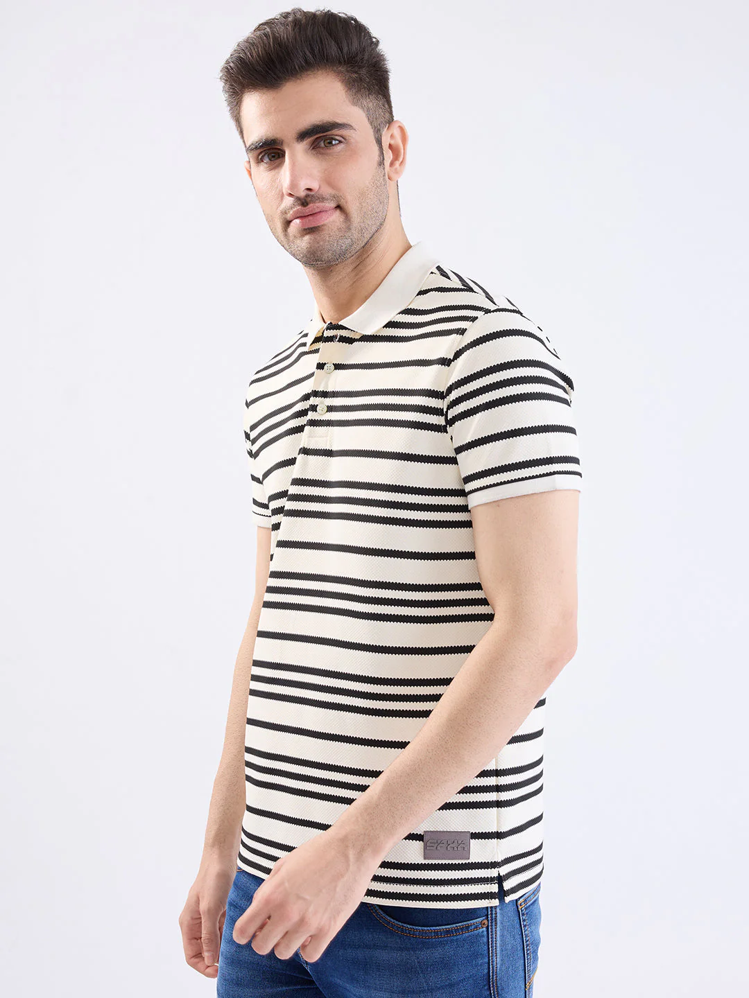Men T-Shirt White Slim Fit - Image 3