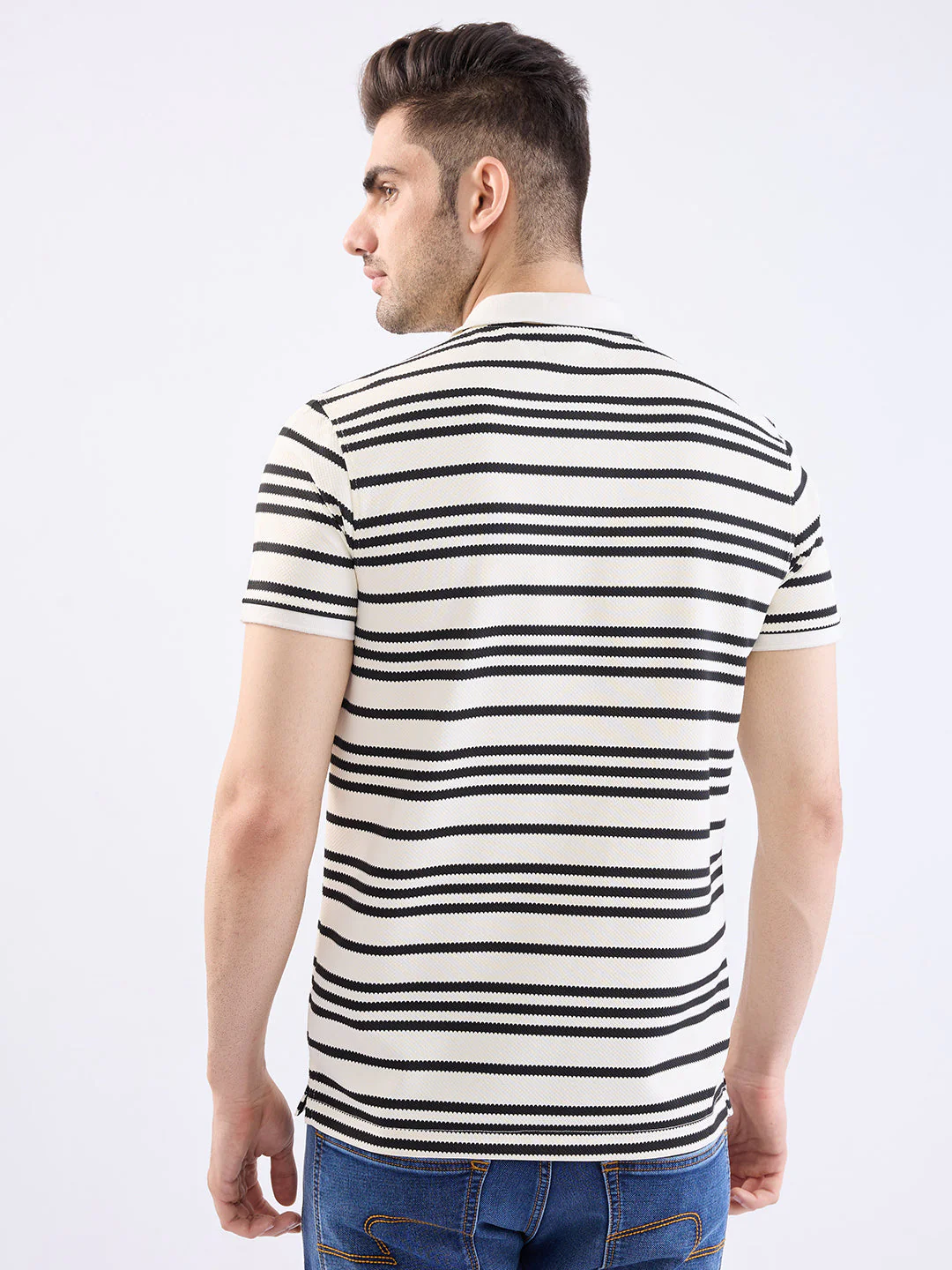 Men T-Shirt White Slim Fit - Image 4
