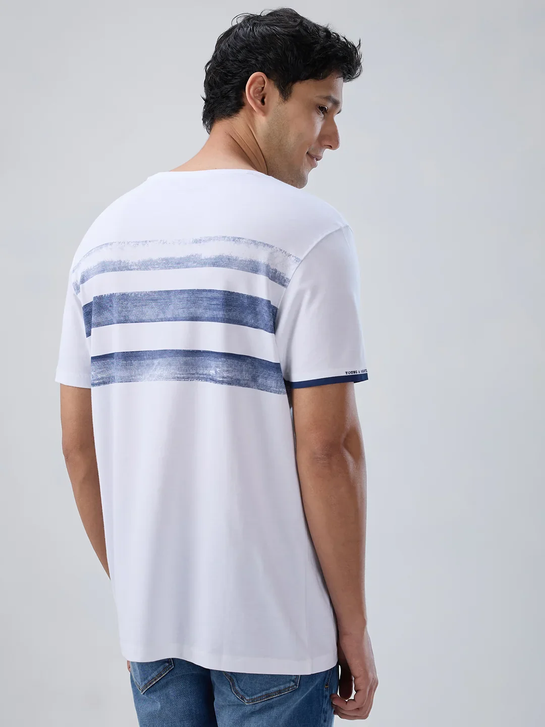 Men T-Shirt Graphic White Regular Fit - Image 5