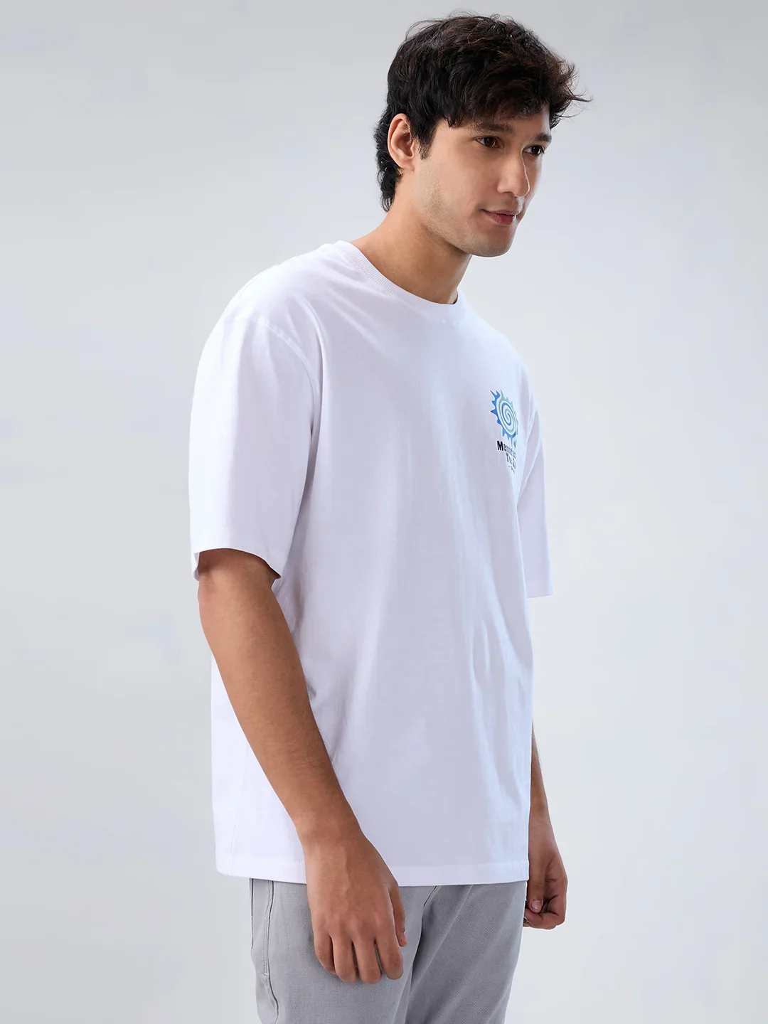 Men T-Shirt Graphic White Relaxed Fit - Image 3