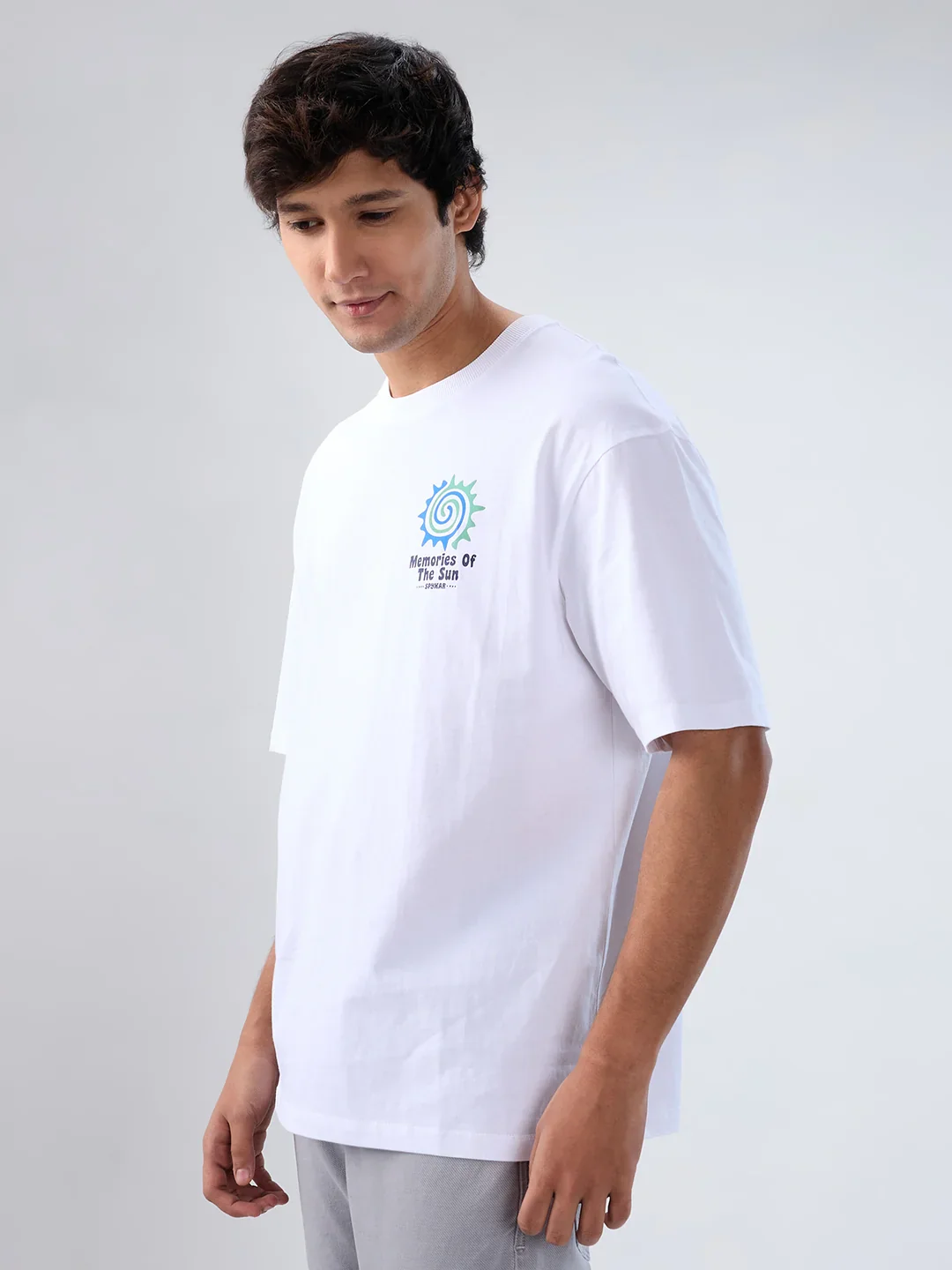 Men T-Shirt Graphic White Relaxed Fit - Image 5