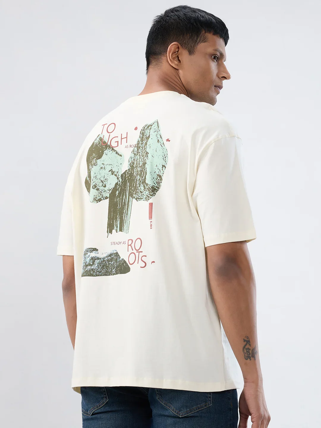 Men T-Shirt Graphic Off White Relaxed Fit - Image 6