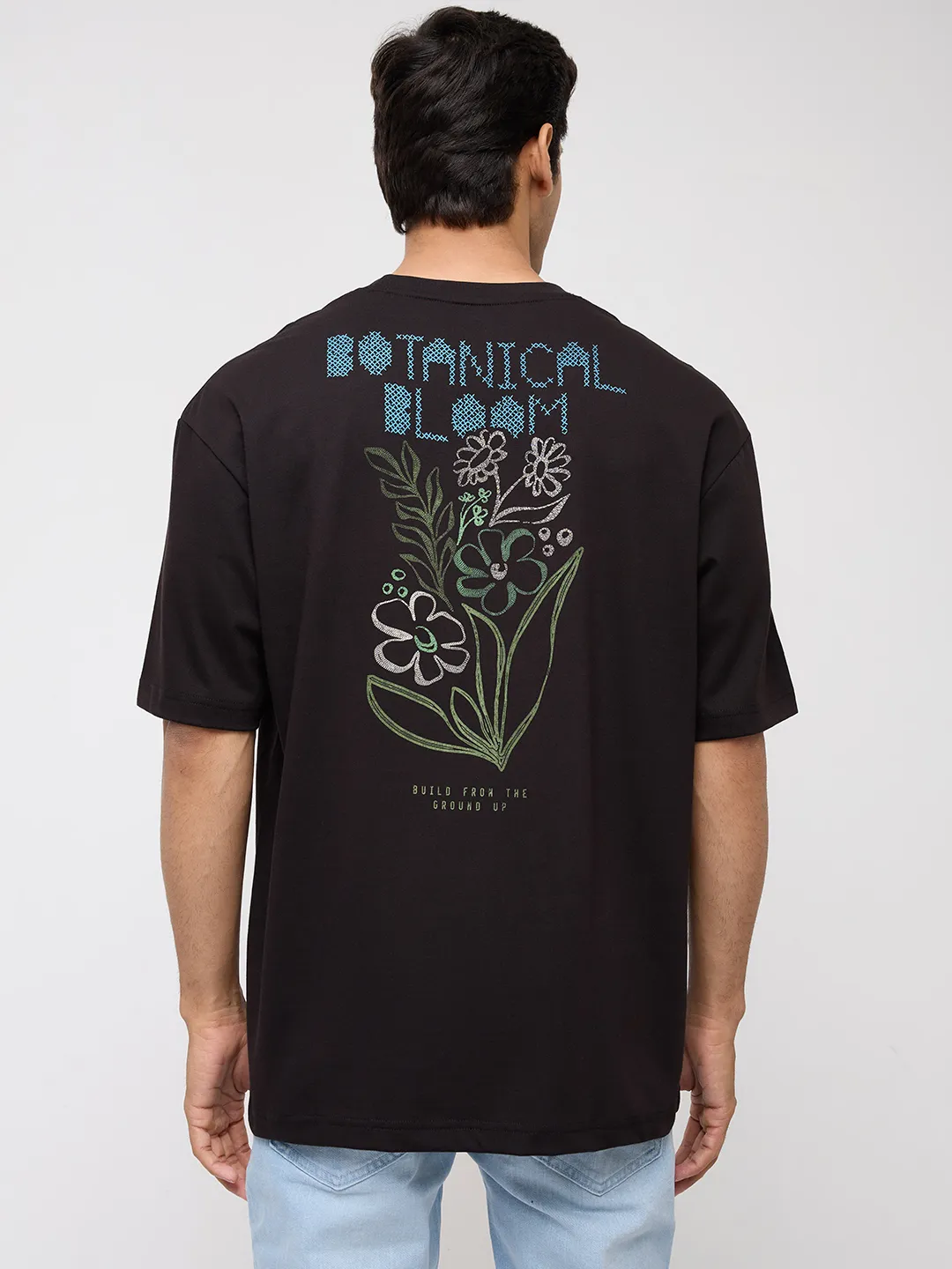 Men T-Shirt Graphic Black Relaxed Fit - Image 5