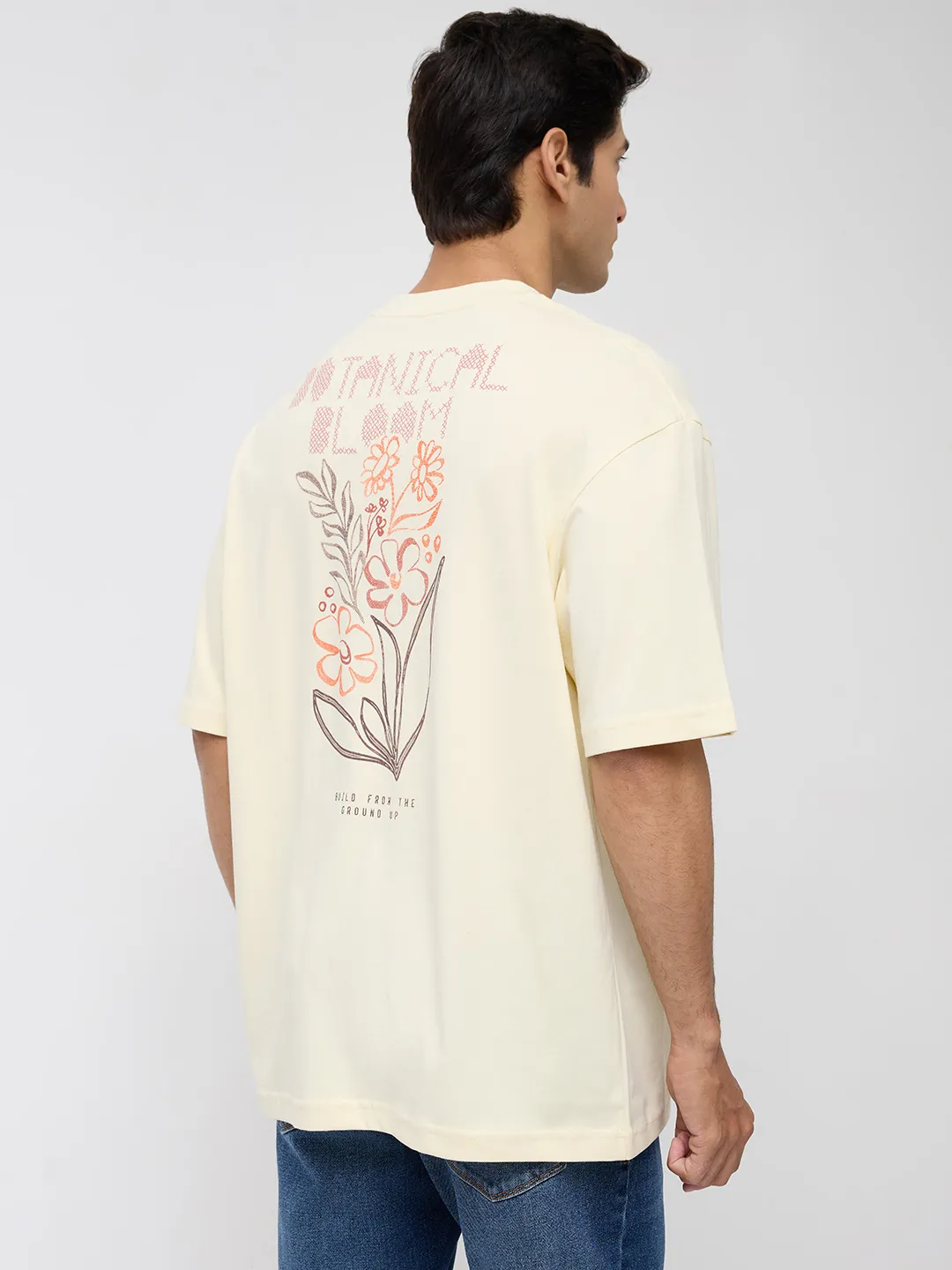 Men T-Shirt Graphic Off White Relaxed Fit - Image 5