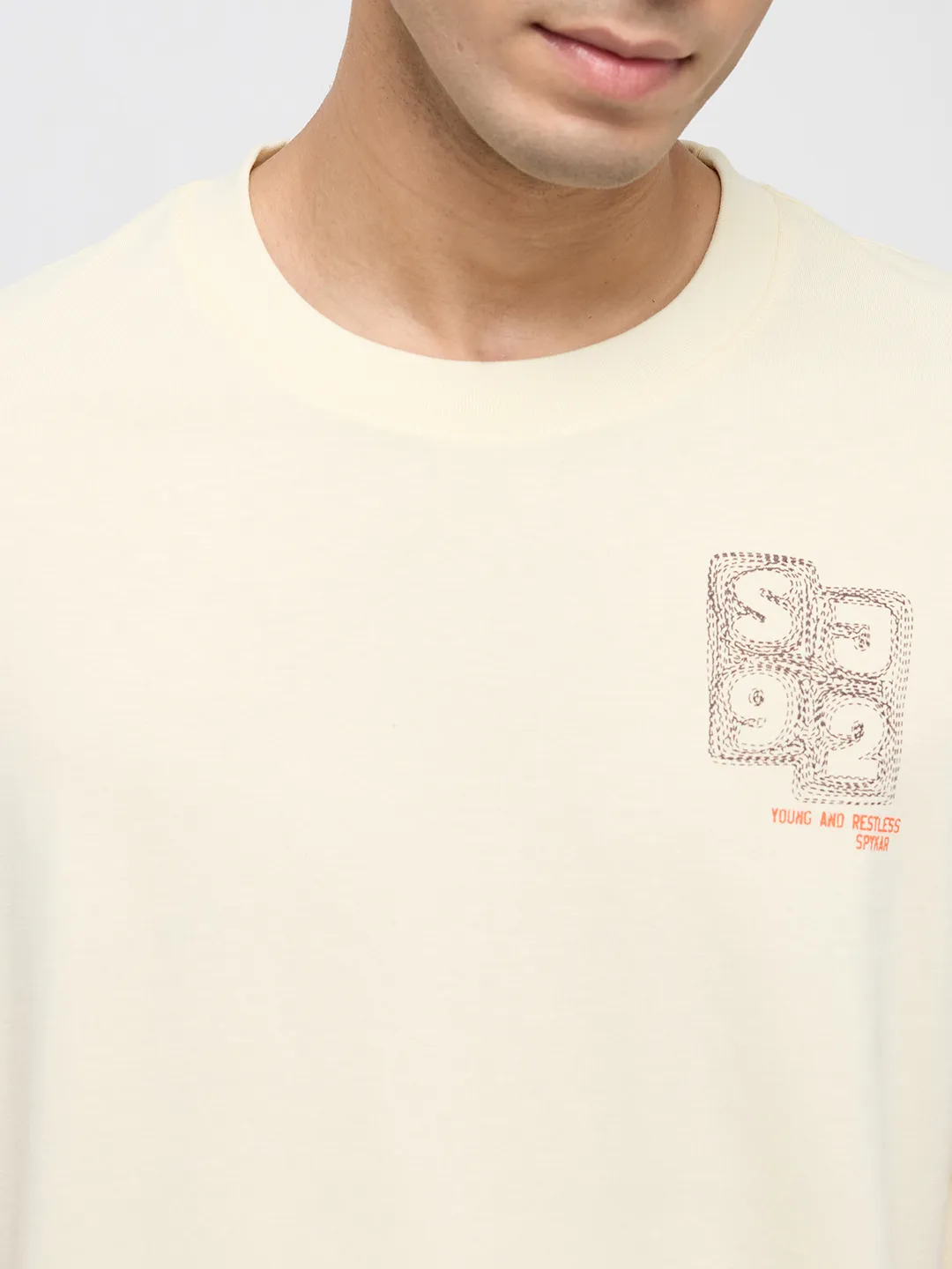 Men T-Shirt Graphic Off White Relaxed Fit - Image 6