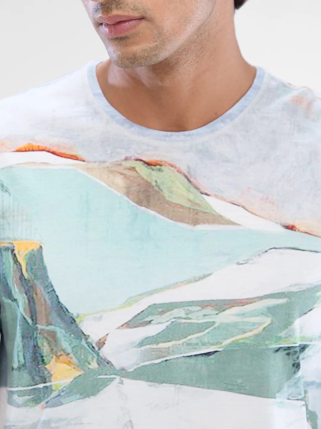 Men T-Shirt White Half Sleeve - Image 5