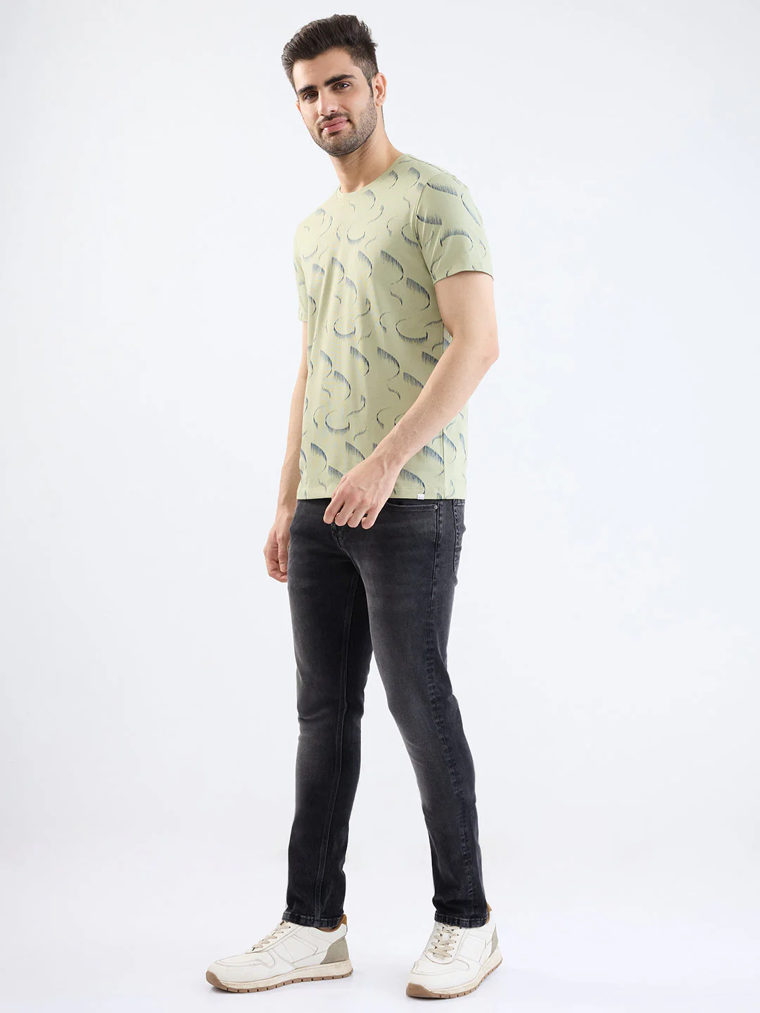 Men T-Shirt Green Slim Fit - Image 5