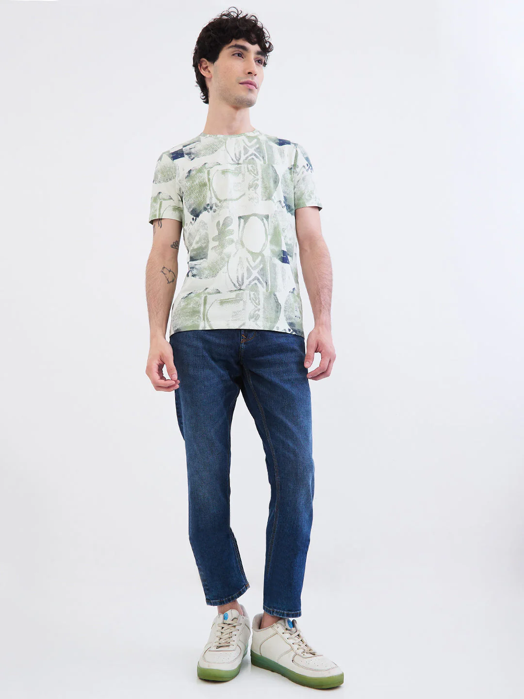 Men T-Shirt White Slim Fit - Image 5