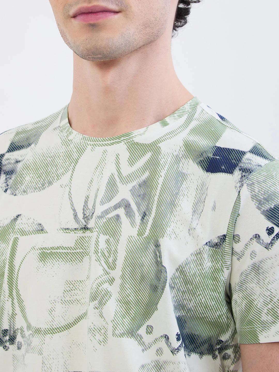 Men T-Shirt White Slim Fit - Image 6