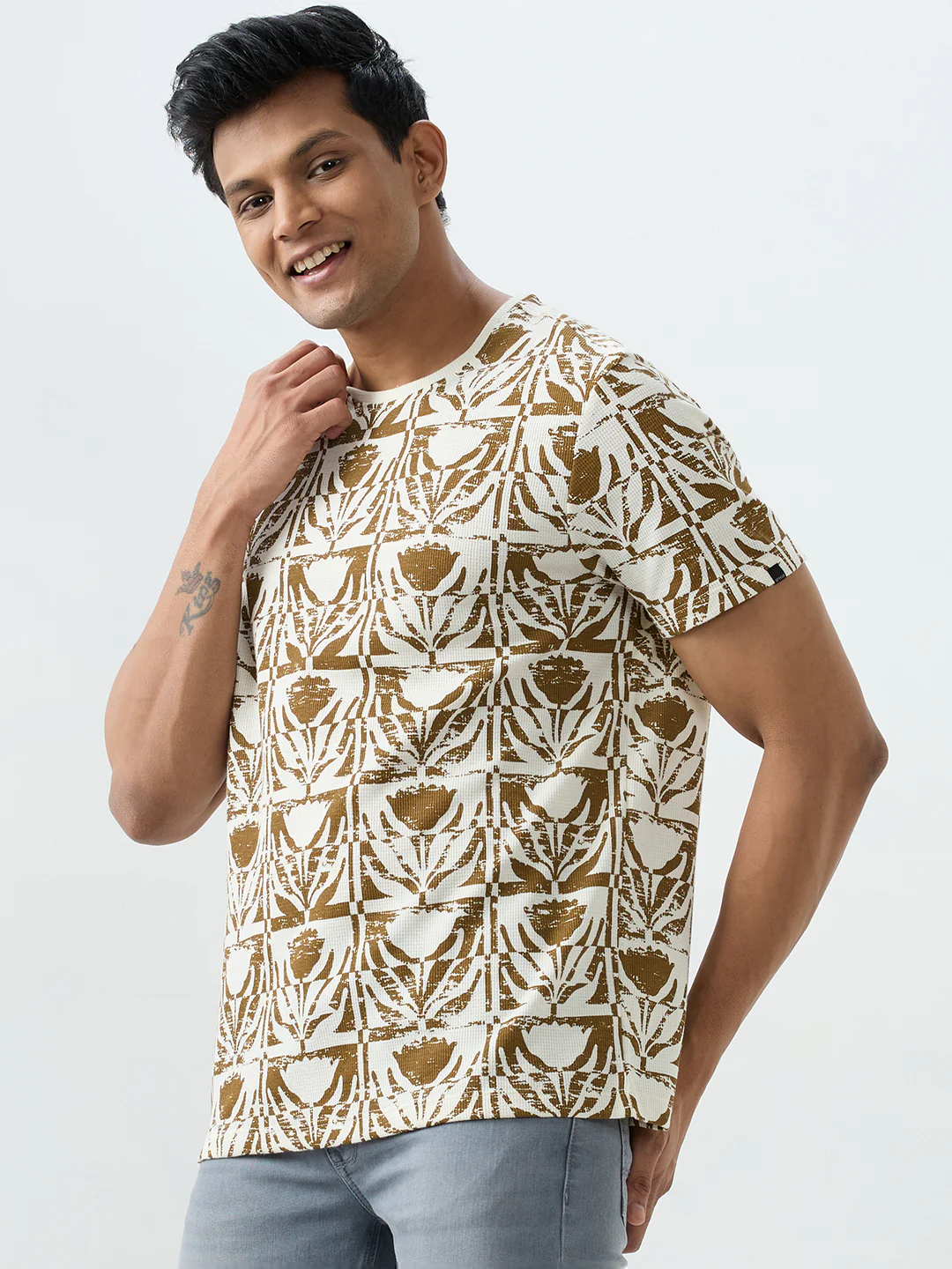 Men T-Shirt White Slim Fit - Image 3