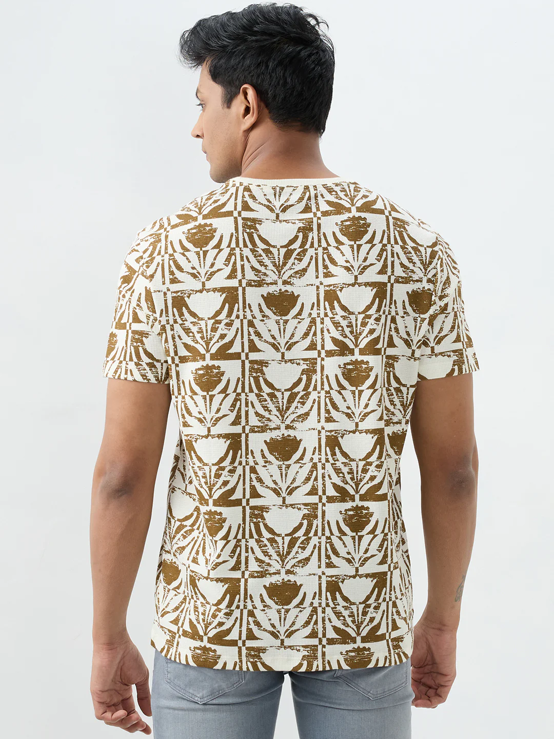 Men T-Shirt White Slim Fit - Image 4