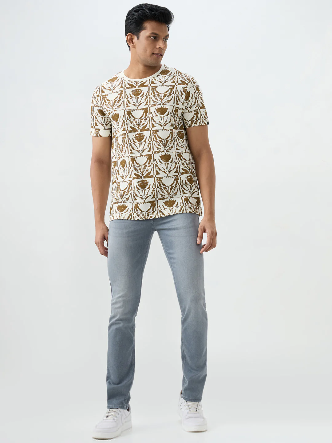 Men T-Shirt White Slim Fit - Image 5