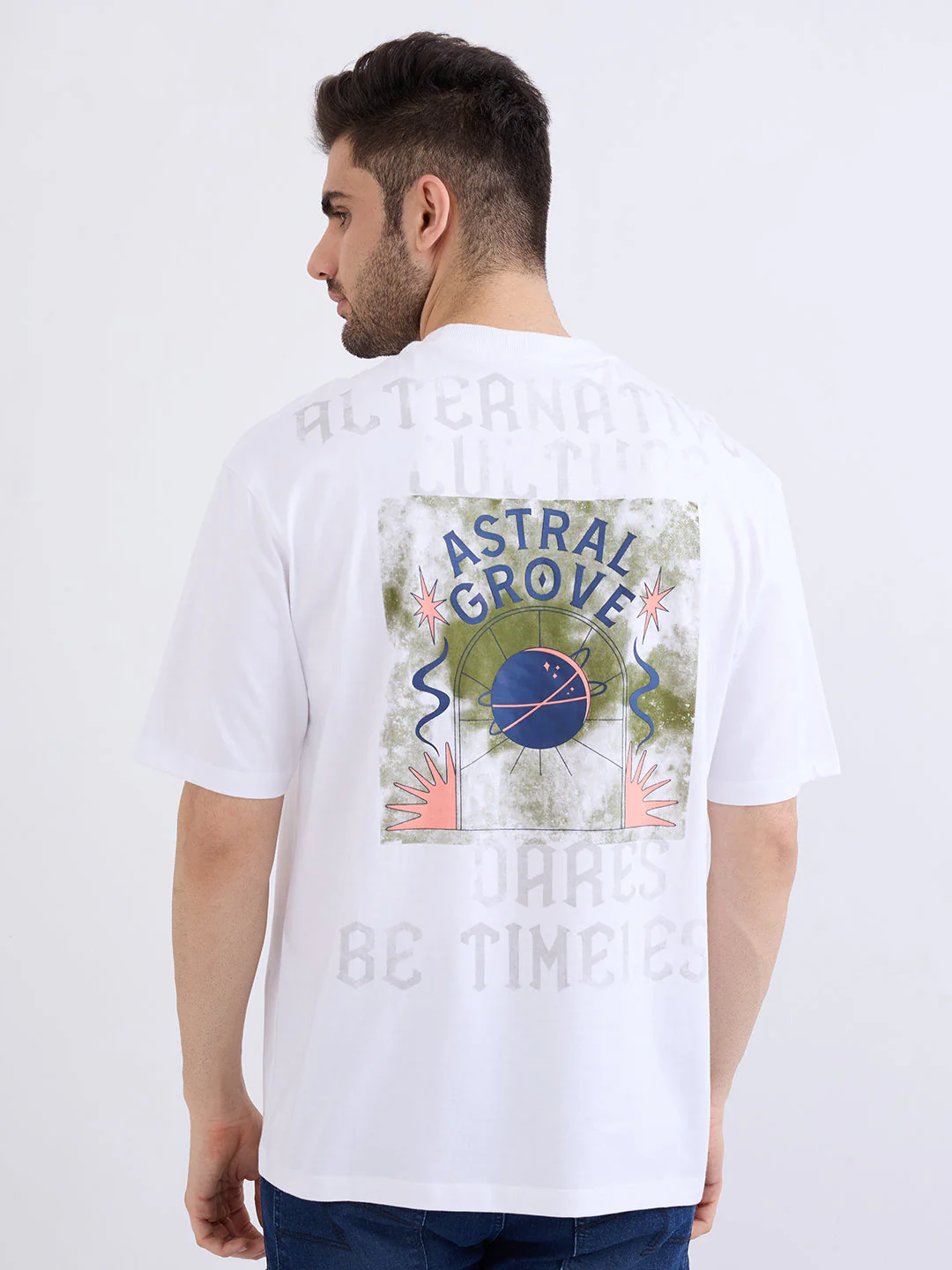 Men T-Shirt White Comfort Fit - Image 4