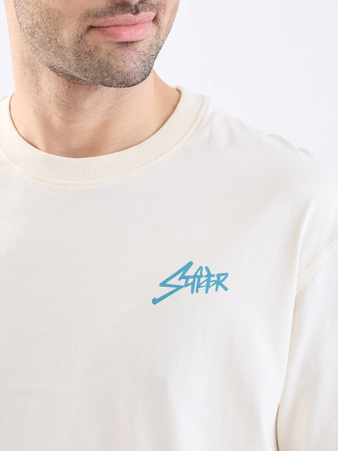 Men T-Shirt White Comfort Fit - Image 6