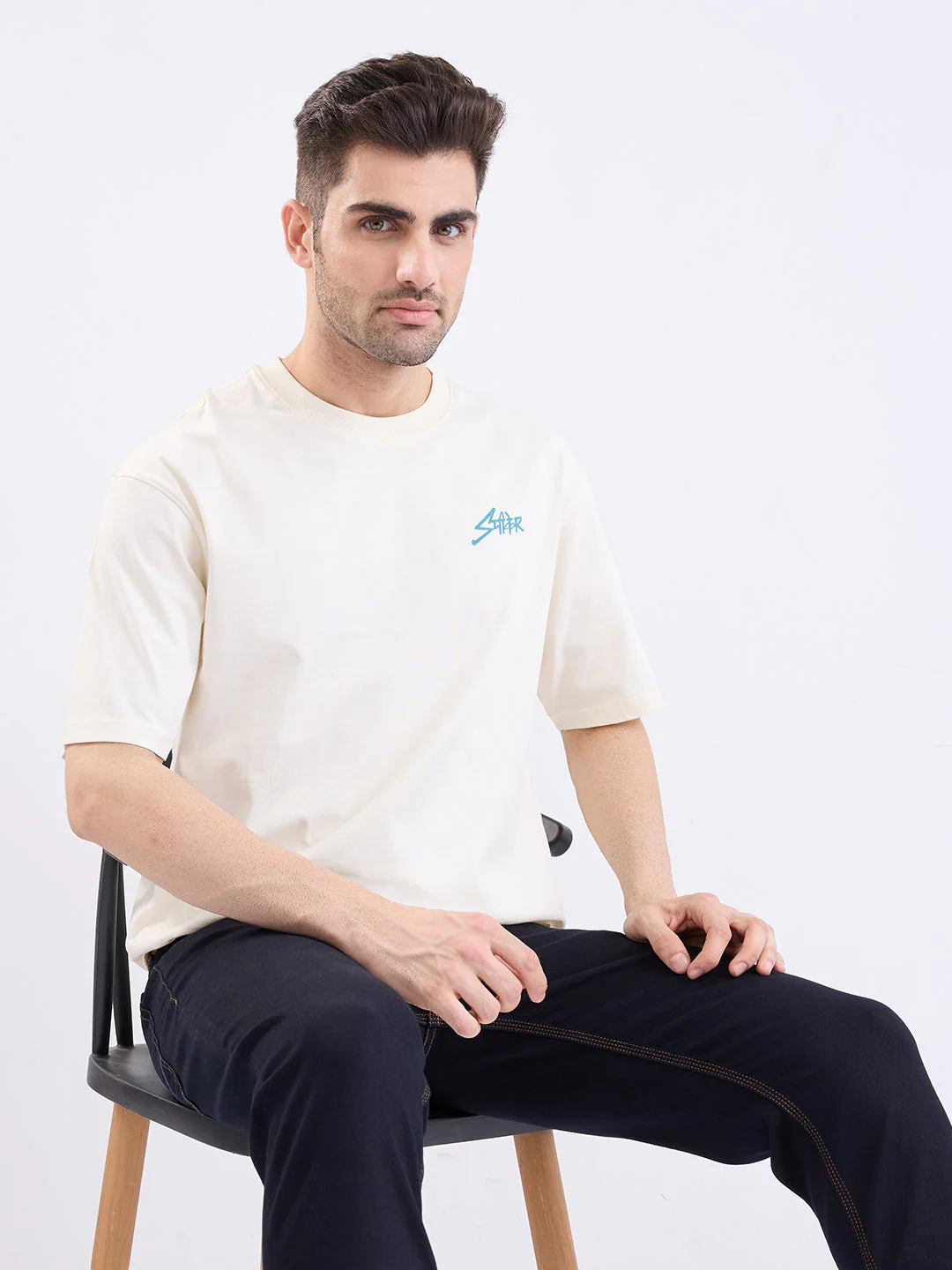 Men T-Shirt White Comfort Fit - Image 7