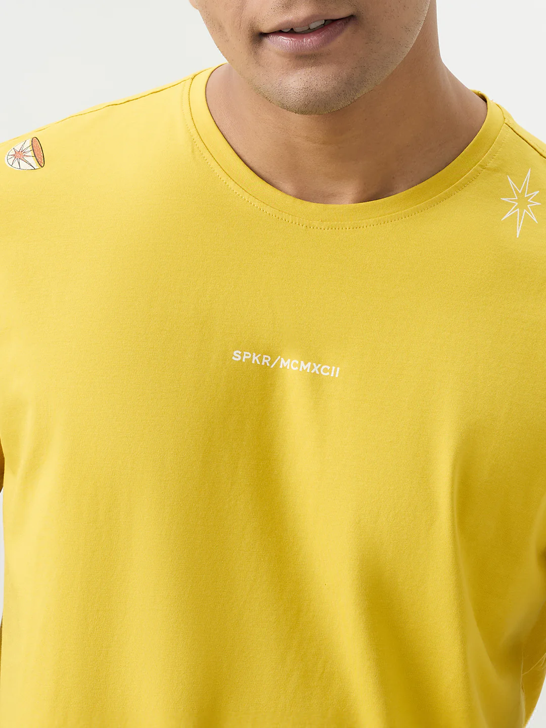 Men T-Shirt Yellow Slim Fit - Image 6