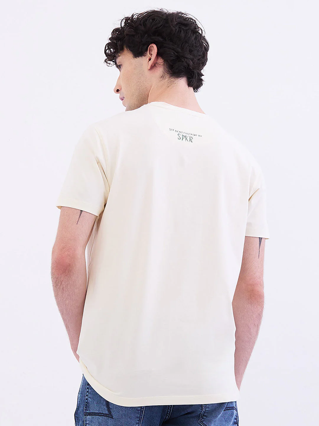 Men T-Shirt White Slim Fit - Image 4
