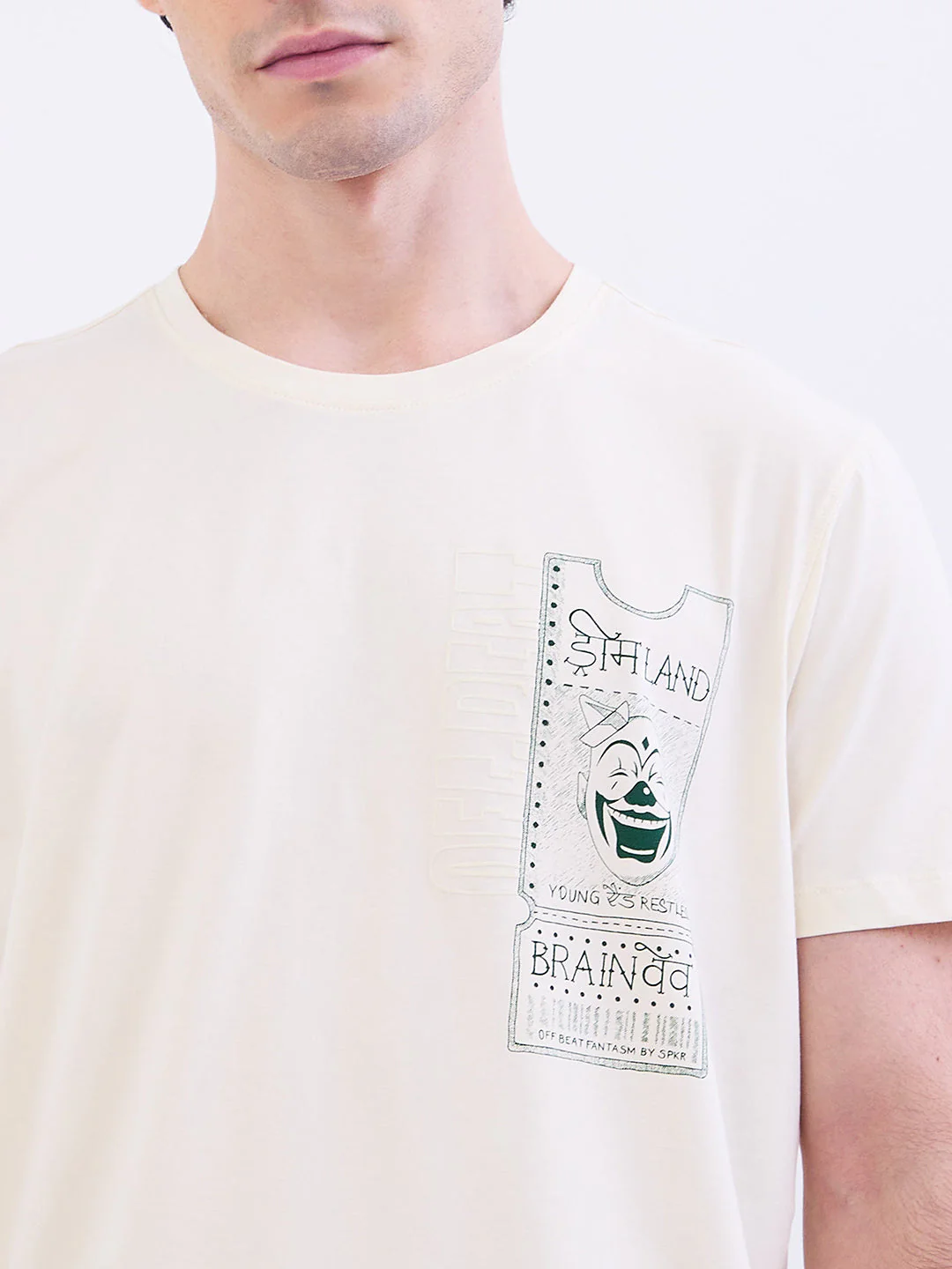Men T-Shirt White Slim Fit - Image 6