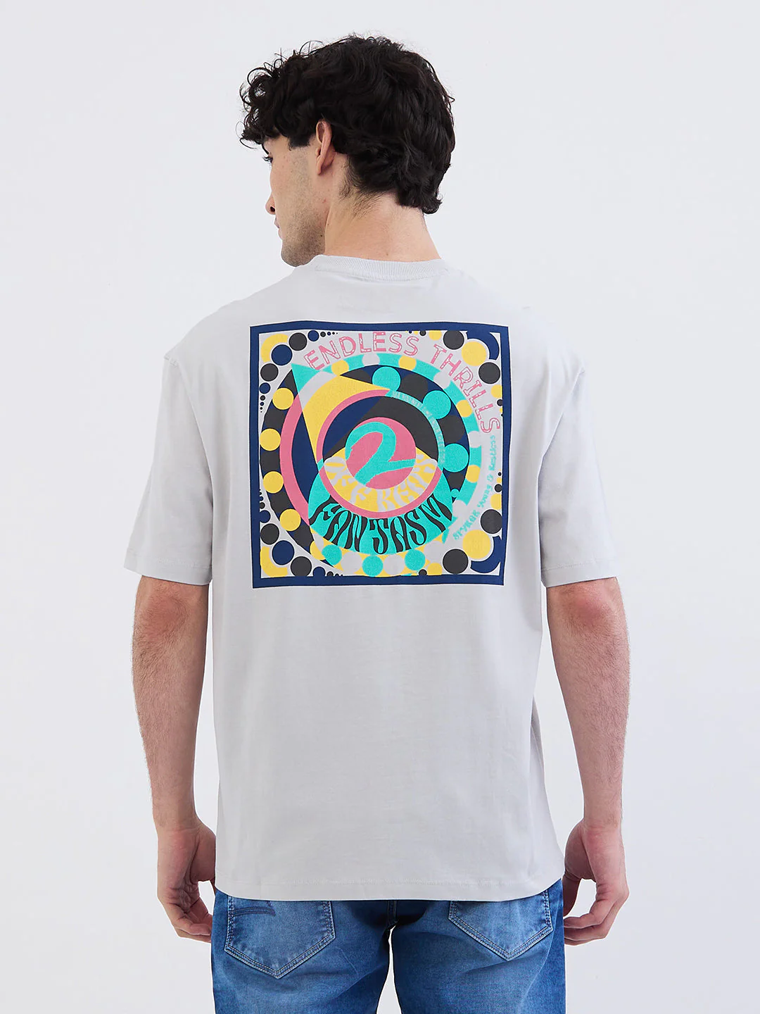 Men T-Shirt Grey Comfort Fit - Image 4