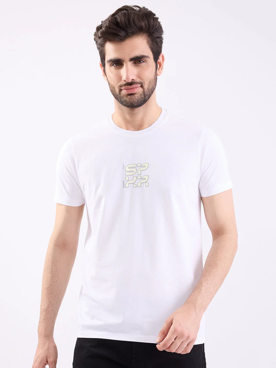 Men T-Shirt White Slim Fit - Image 2