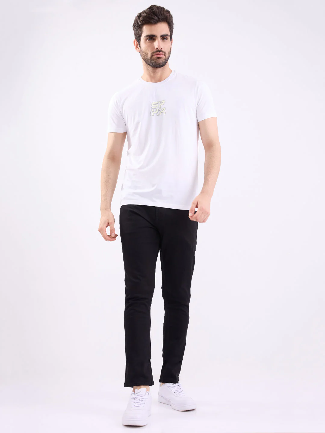 Men T-Shirt White Slim Fit - Image 5