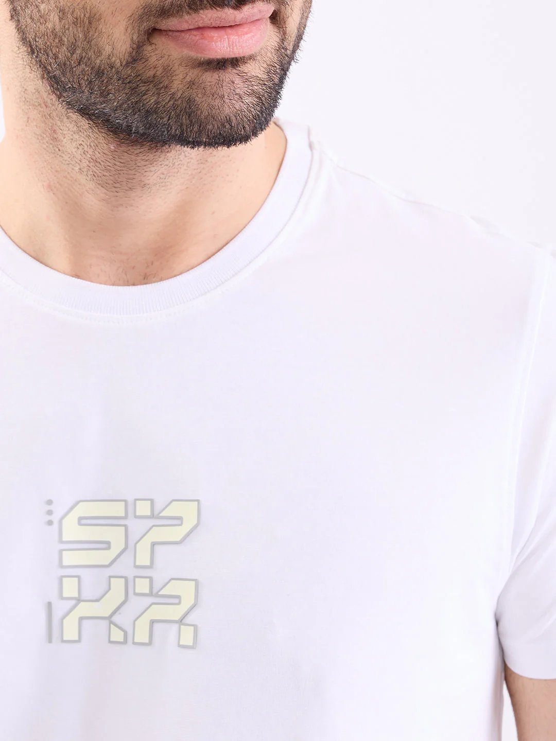 Men T-Shirt White Slim Fit - Image 6