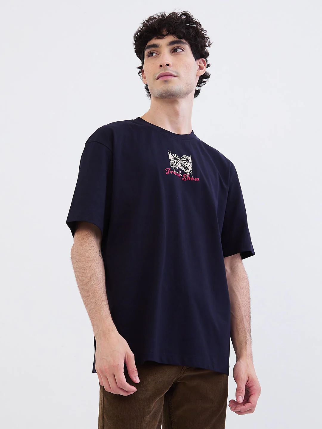 Men T-Shirt Blue Comfort Fit