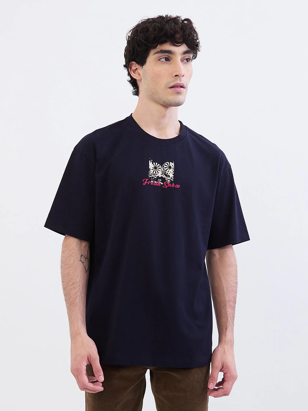 Men T-Shirt Blue Comfort Fit - Image 2