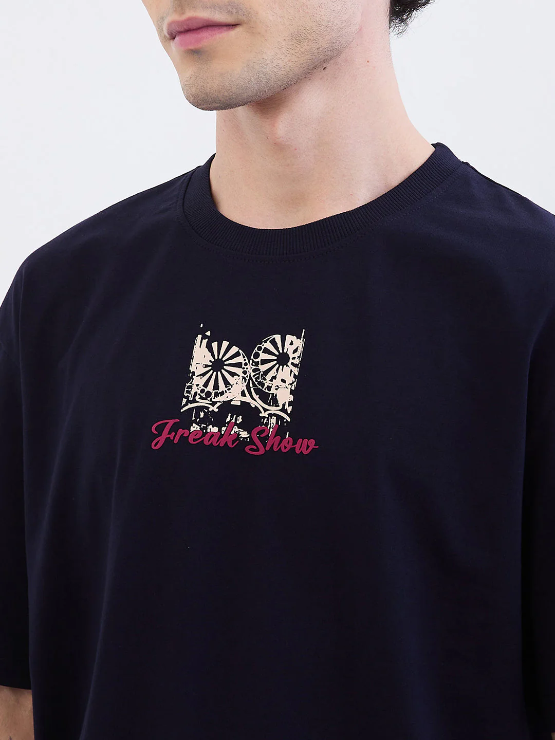 Men T-Shirt Blue Comfort Fit - Image 6