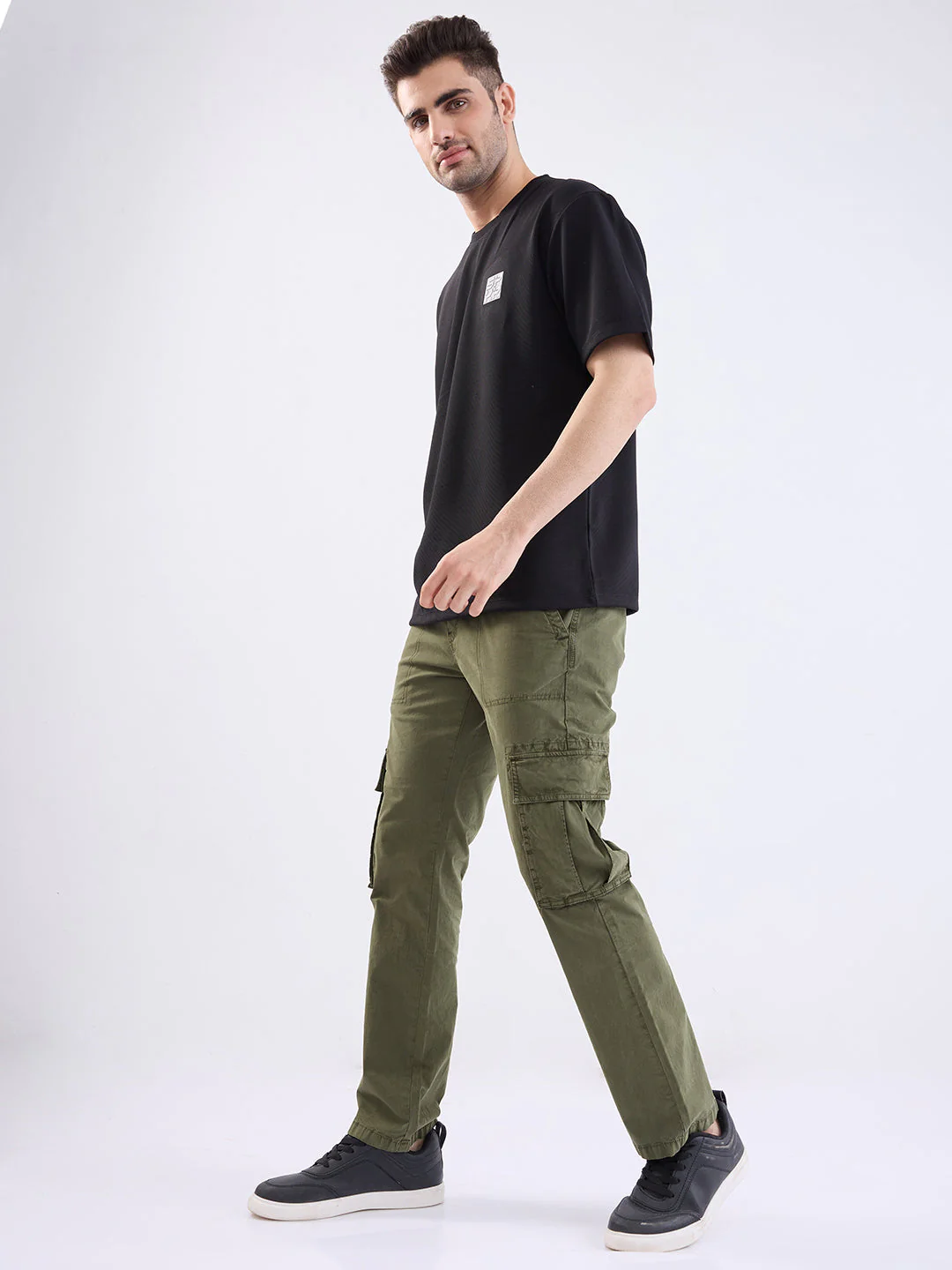 Men T-Shirt Black Oversize Fit - Image 5
