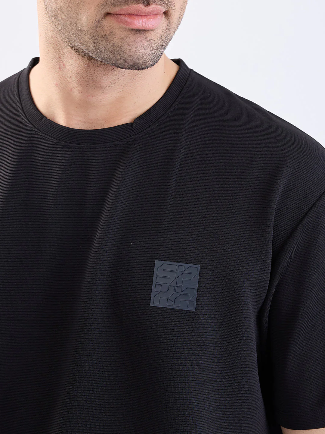 Men T-Shirt Black Oversize Fit - Image 6