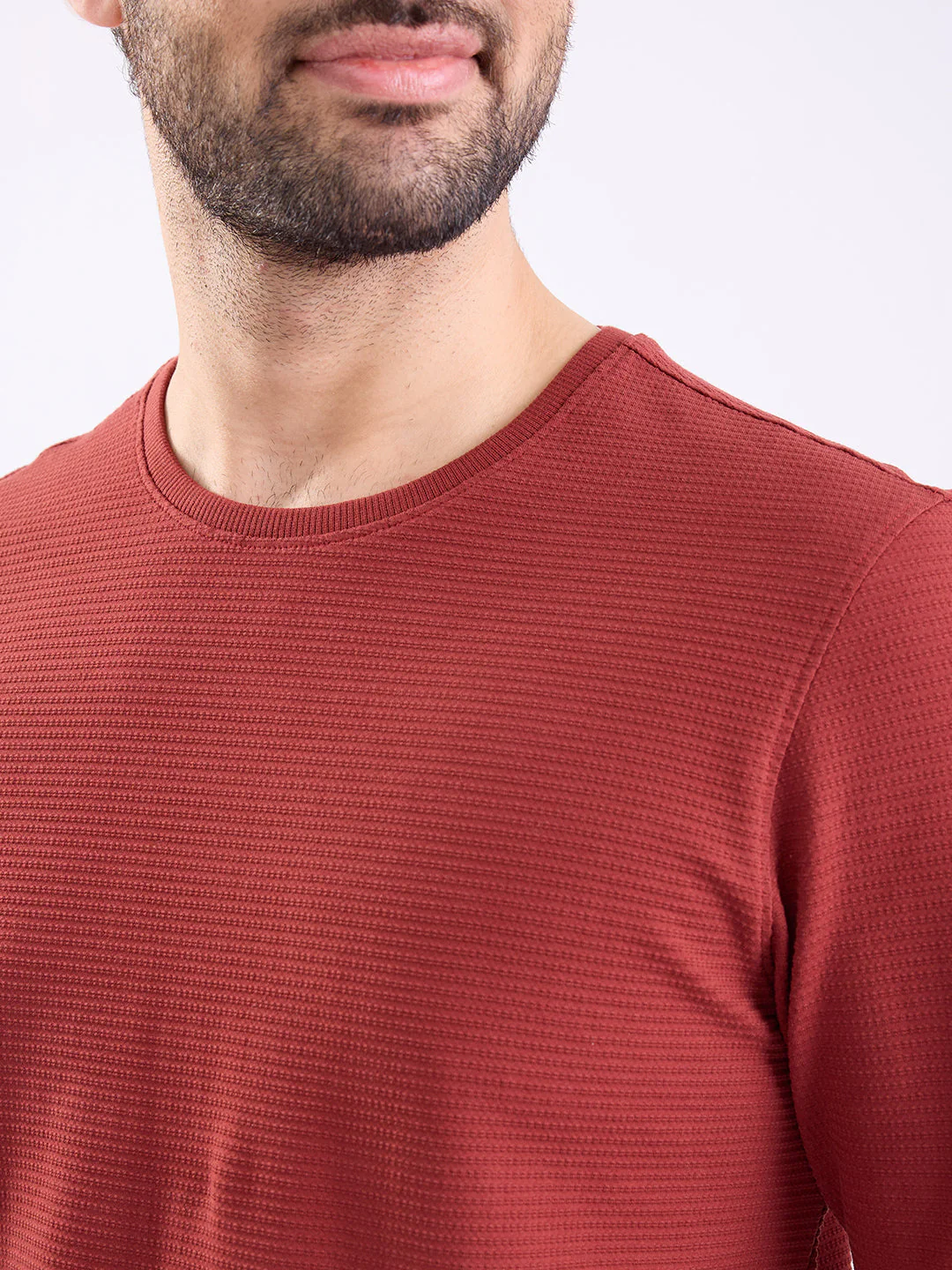 Men T-Shirt Red Slim Fit - Image 5