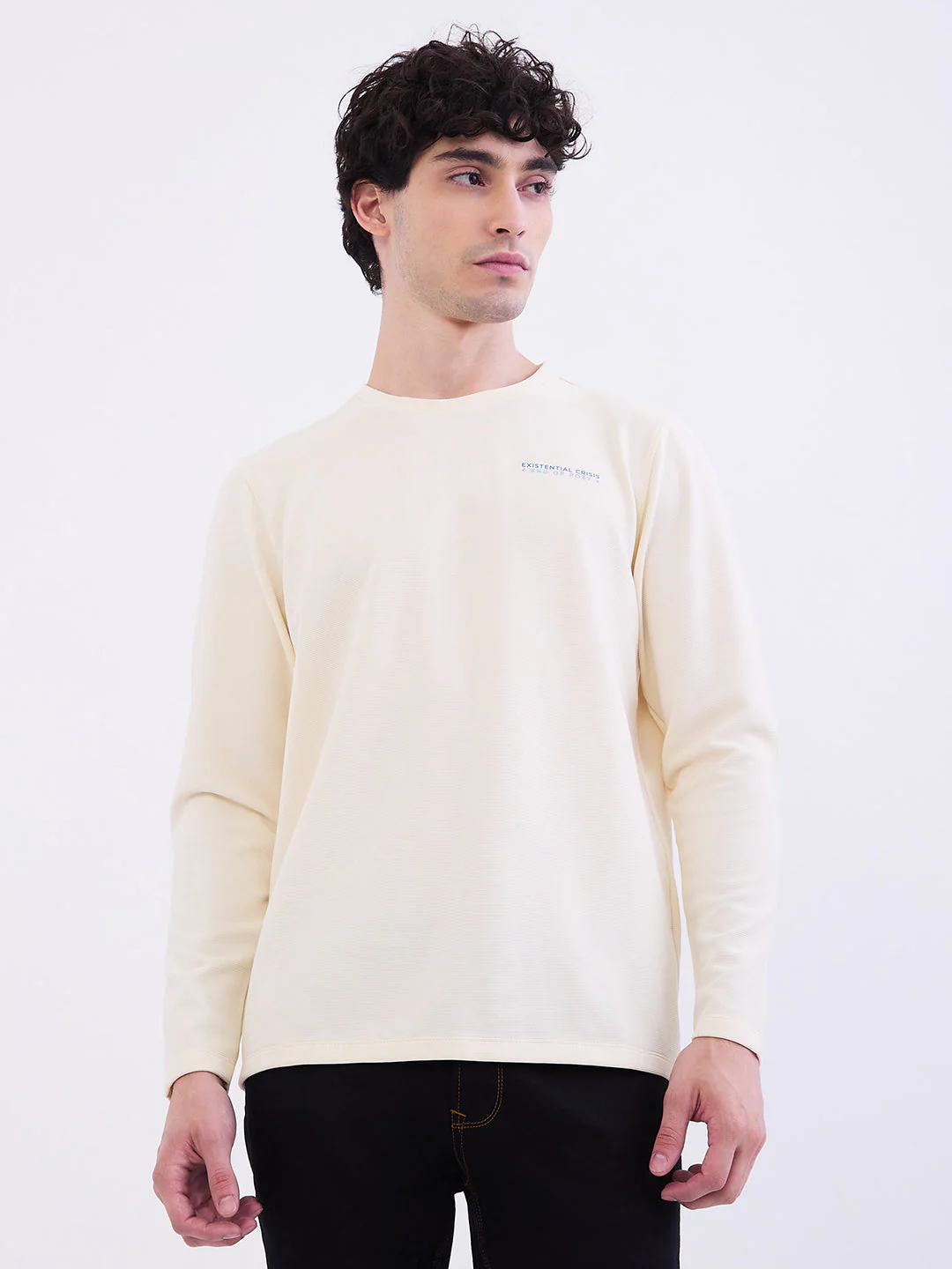 Men T-Shirt White Slim Fit - Image 2
