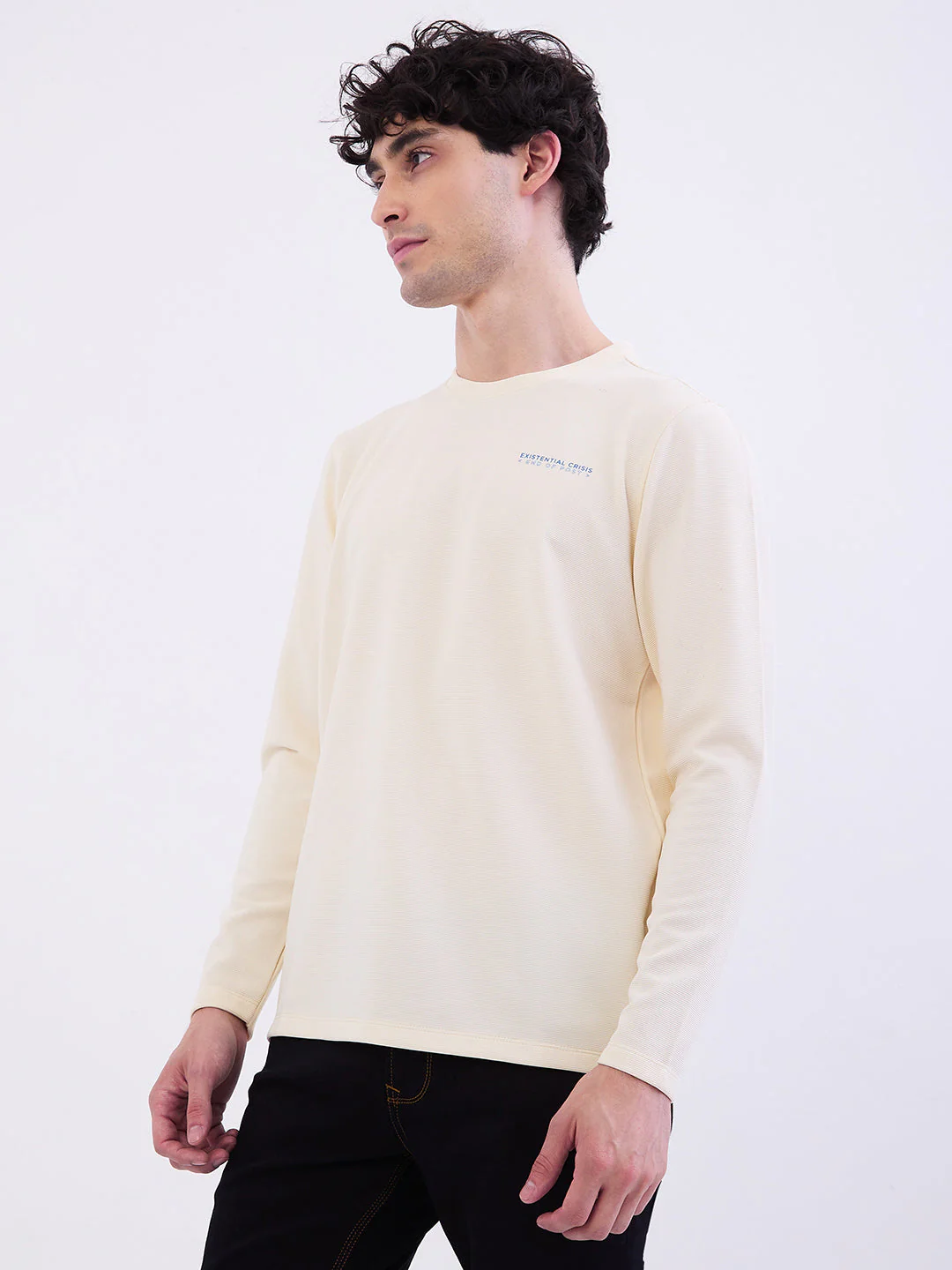 Men T-Shirt White Slim Fit - Image 3
