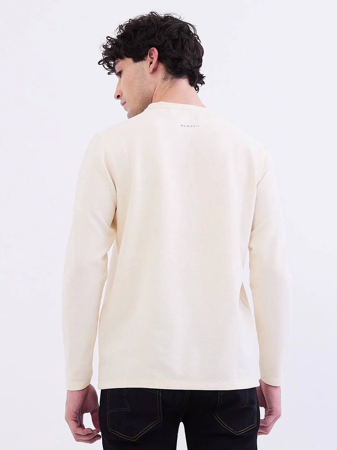 Men T-Shirt White Slim Fit - Image 4